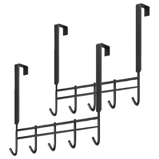 小麥購物 單層門後掛勾 C499 211g, 黑色, 2個