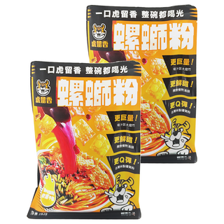 虎留香 螺螄粉, 加量大腐竹, 台製粉絲Q彈滑順, 282g, 2包