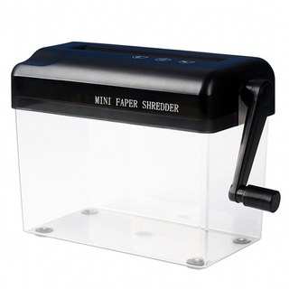 MaDaKkuMi 手動文件碎紙機 小型家用辦公室用碎紙機, 單一商品, 黑色