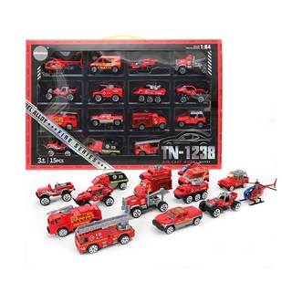 PLAYMAX 金屬壓鑄迷你車 43 x 28.5 x 4.7 cm 15件組, 1套, 消防車