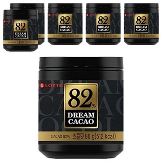 LOTTE 樂天 骰子巧克力, 82%可可, 86g, 6罐