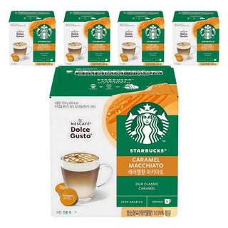 NESCAFE 雀巢咖啡 Dolce Gusto 多趣酷思 STARBUCKS 星巴克焦糖瑪奇朵咖啡膠囊, 5盒