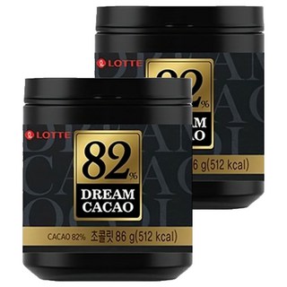 LOTTE 樂天 骰子巧克力, 82%可可, 86g, 2罐