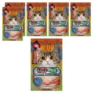 貓主子 御用保健泥條純鮪魚+雞肉離胺酸, 海鮮, 64g, 6袋