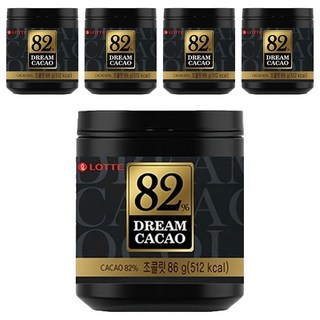 LOTTE 樂天 骰子巧克力, 82%可可, 86g, 5罐