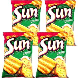 ORION 好麗友 陽光波浪玉米脆片香蒜奶油口味, 80g, 4包