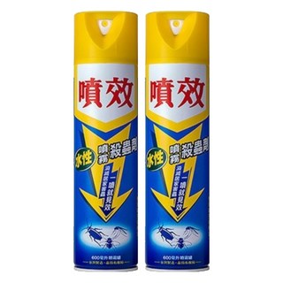 噴效 水性噴霧殺蟲劑, 600ml, 2瓶