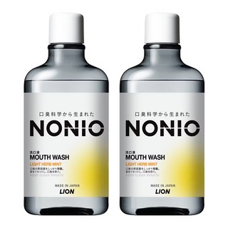 LION 獅王 NONIO 終結口氣漱口水，99.9%口臭原因菌去除，幫助清除牙菌斑，日本調香職人特調, 600ml, 2瓶