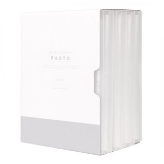 Monoclear 相簿 附盒 4 x 6 活頁夾設計, 透明色 + 白色 + 灰色, 480張