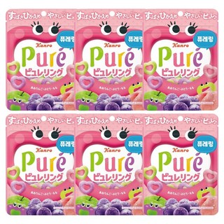 Kanro 甘樂 Pure-ring 軟糖 6入 隨機出貨, 378g, 1個