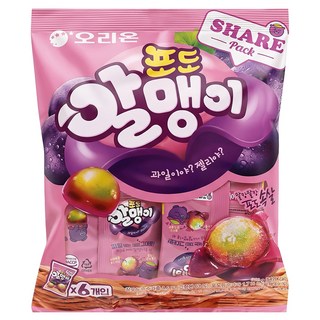 ORION 好麗友 夾心軟糖 葡萄, 216g, 1袋