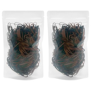 SHE'S LINE TPU 橡皮筋 500入, 黑色+棕色, 2包