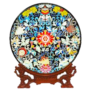 命運好好玩 富貴彩寶藏傳八吉祥水晶風水盤, 增強能量 提升事業運勢 增旺家宅財運, 包裝37 x 37 x 8cm, 8106168