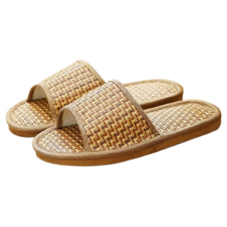 AHOYE 峇厘島風拖鞋, 草織 棕色, 1雙