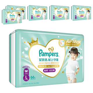 Pampers 幫寶適 原廠公司貨 極上守護 一級幫散熱拉拉褲 9~14kg, L, 396片
