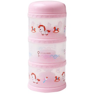 i-nounou 3層奶粉罐, 粉色, 1個