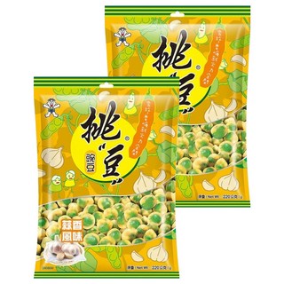 旺旺 挑豆 豌豆蒜香風味, 220g, 2包