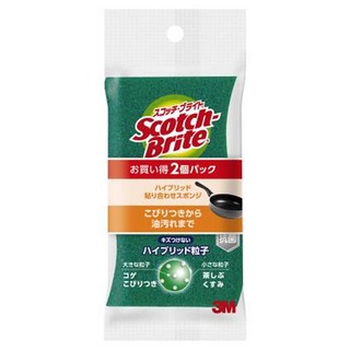 3M Scotch-Brite 百利 日系3層海綿菜瓜布 混合層壓, 綠色, 1入, 2包
