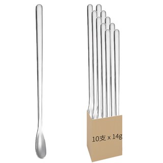 不鏽鋼攪拌勺 中款 銀色, 10支