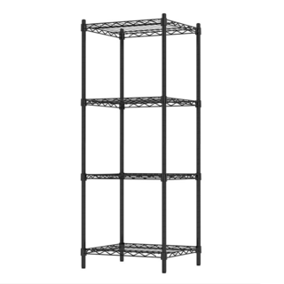 KI WISH 居家生活 輕型 整體耐重 200 KG MIT高品質, 46 x 40 x 120cm, 黑色, 4層