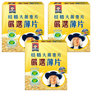 QUAKER 桂格 即沖即食大燕麥片 薄片, 1.2kg, 3盒