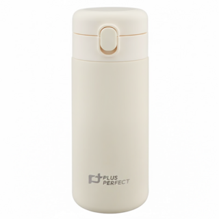 PLUS PERFECT 理想 晶鑽316陶瓷彈蓋保溫杯, 米白色, 350ml, 1個