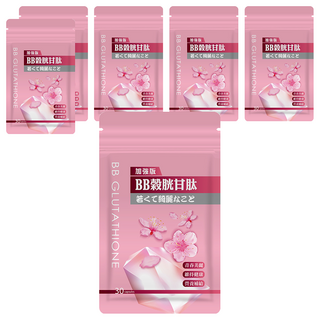 Tsuie 日濢 加強版BB榖胱甘肽膠囊, 搭配櫻花萃取/卡姆果/膠原蛋白/Q10, 打造透亮好氣色、無暇蘋果肌, 30顆, 510mg, 6包