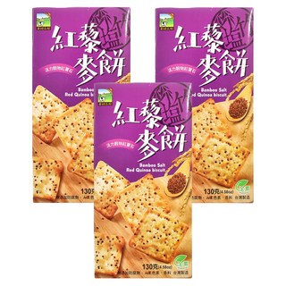 食材工坊 竹鹽紅藜麥餅 全素, 130g, 3盒