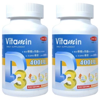 good Life 得意人生 維生素D3 400IU 膠囊, 120顆, 2罐