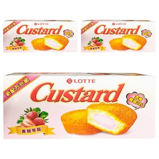 LOTTE 樂天 Custard 蛋黃派 6入, 138g, 3盒