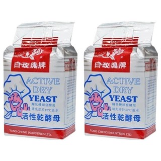 白玫瑰牌 活性乾酵母，麵包饅頭發酵用, 500g, 2包