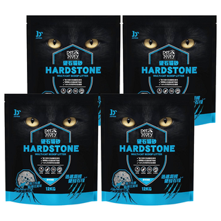 pet story 寵物物語 HARD STONE 硬石貓砂, 原味無香, 12kg, 4袋