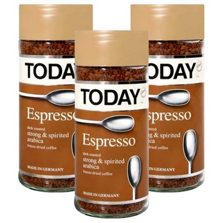 TODAY 當代 濃縮咖啡 Espresso, 阿拉比卡咖啡豆, 深度烘焙, 義式風味, 95g, 1罐, 3罐