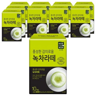 NOKCHAWON 綠茶園 綠茶拿鐵沖泡飲, 13g, 10包, 10盒