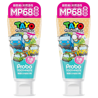 Probo 博寶兒 TAYO 多益肽乳酸口味牙膏, 80g, 2條