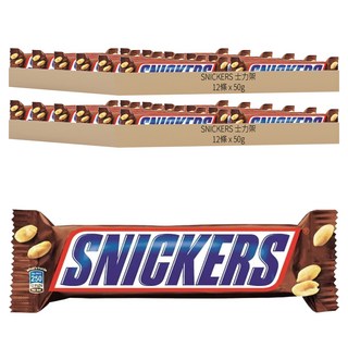 SNICKERS 士力架 花生巧克力, 50g, 24條