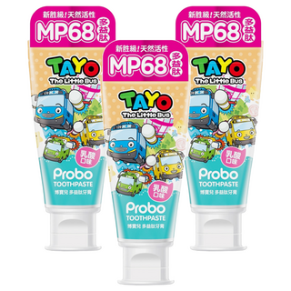 Probo 博寶兒 TAYO 多益肽乳酸口味牙膏, 80g, 3條
