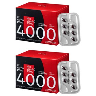 정관장 정품 맥스 비타민D 4000IU 40.8g, 120정, 2개