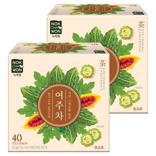 NOKCHAWON 綠茶園 苦瓜茶, 700mg, 40入, 2個, 700mg