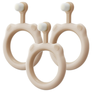 KU.KU Duckbill 酷咕鴨 極細兒童萬毛造型牙刷 0~3y, 米杏色, 1入, 3個