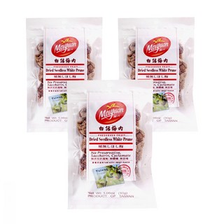 Meiyuan 白話梅肉, 無糖精, 無甜精, 無防腐劑, 30g, 3包