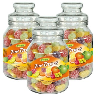 woogie 罐裝綜合水果硬糖, 966g, 3罐