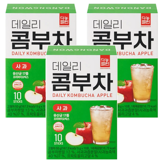 Danongwon 乳酸菌康普茶 蘋果, 10包, 5g, 3盒