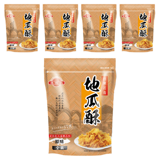連城記 地瓜酥 原味 台東名產 素食者也可食用, 140g, 5包