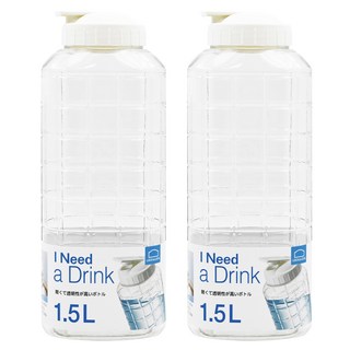 LocknLock 樂扣樂扣 PET水壺, 白色, 1.5L, 2個