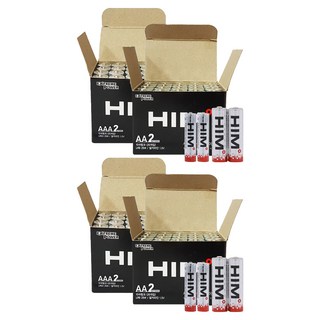 HIM 鹼性電池 散裝 AA 20入 + AAA 20入, 2套