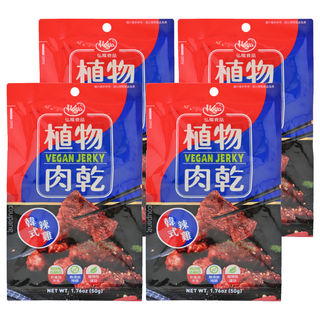 Hoya 弘陽食品 植物肉乾 韓式辣雞風味, 非基改植物性蛋白，全素選擇, 50g, 4包