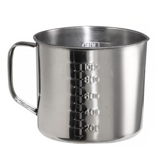 天馬 高級不鏽鋼量杯, 不鏽鋼色, 1L, 1個