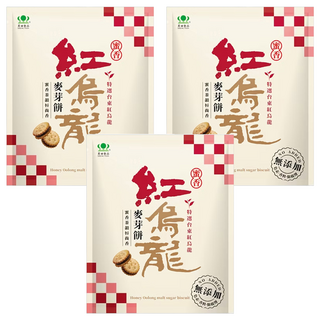 昇田食品 蜜香紅烏龍麥芽餅, 200g, 3袋