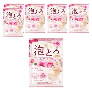 COW STYLE 牛乳石鹼 奢侈泡泡入浴劑 玫瑰香, 讓妳泡完肌膚水嫩嫩, 30g, 6包